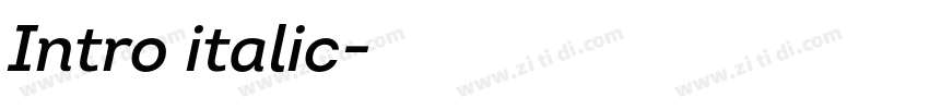 Intro italic字体转换 Intro italic字体转换